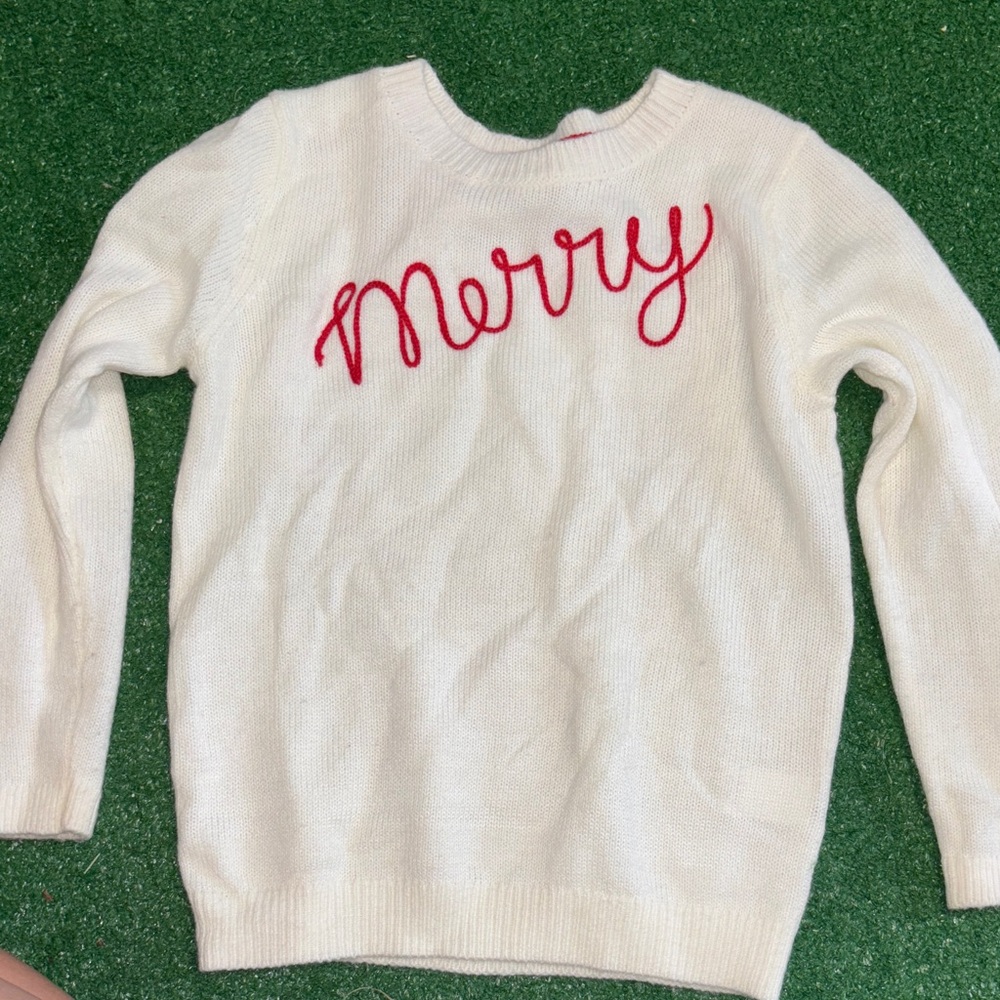 White 'Merry' Sweater kids
